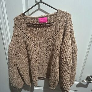 Chunky Knit Tan Sweater